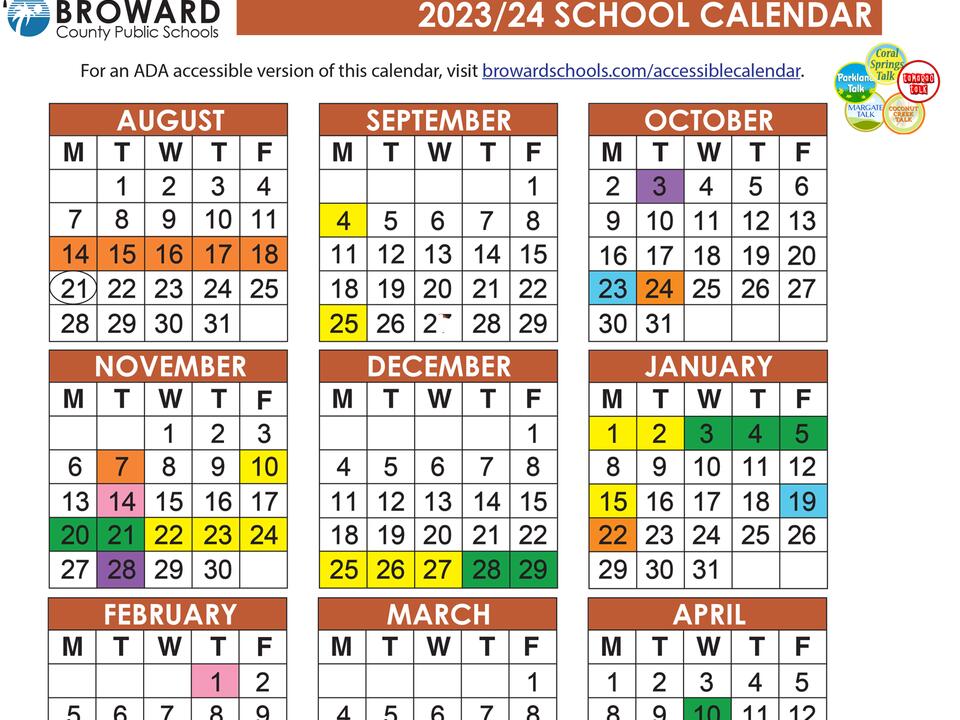 2024 Broward School Calendar opal merilyn