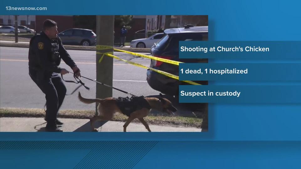 Suspect in custody after double shooting at Norfolk Church’s Chicken ...