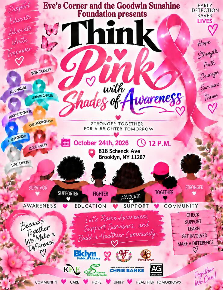 📅 Breast cancer awareness & drumming at New Lots Library - NewsBreak
