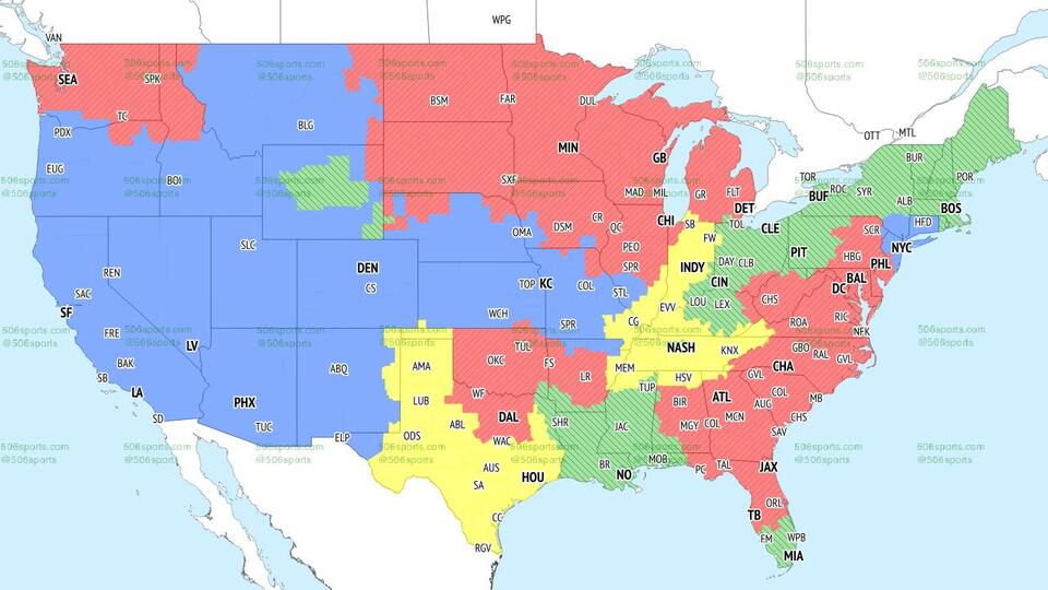 TV broadcast maps for Week 4 of 2025 NFL season - NewsBreak