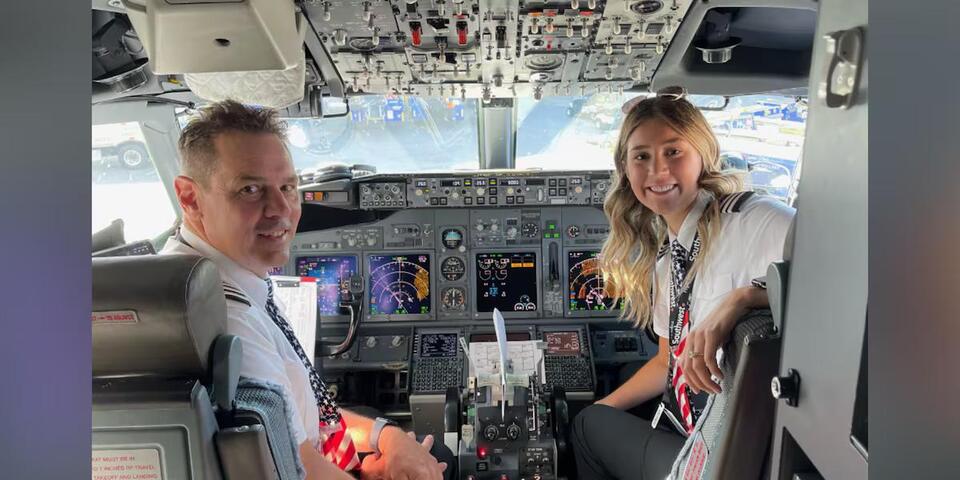 Father-daughter duo fly together for the first time as pilots for ...