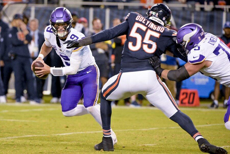 'Fired up' J.J. McCarthy leads Vikings past Bears in record NFL debut ...