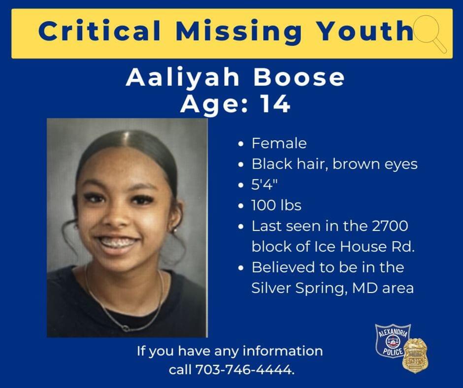 Alexandria police seek public's help finding missing 14-year-old girl ...