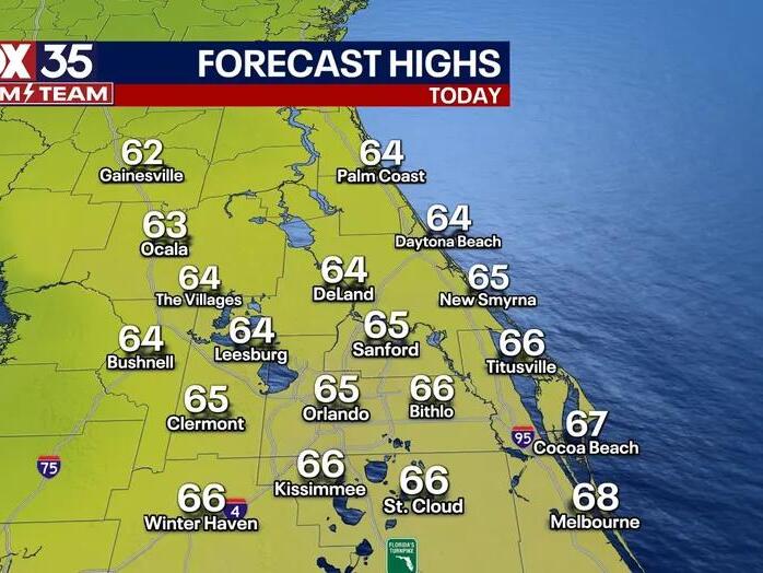 Orlando weather Sunny skies and cooler temps expected across Central