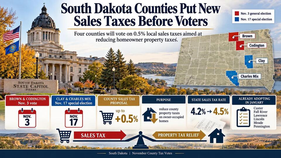 South Dakota Counties Put New Sales Taxes Before Voters to Cut Property ...