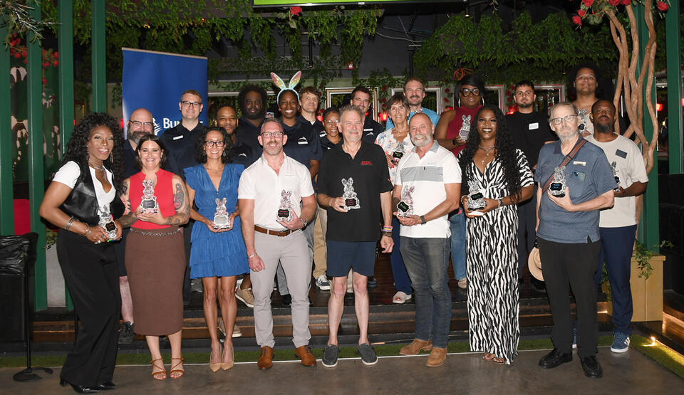 Bunnies on the Bayou 47 Check Presentation at Pearl Bar