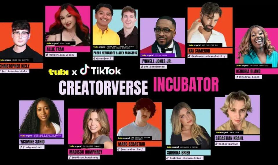 Creatorverse Incubator: Tubi Selects 12 TikTok Creators to Turn Short ...