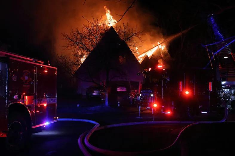 Crews battle large Overland Park house fire off Pflumm Road, no ...