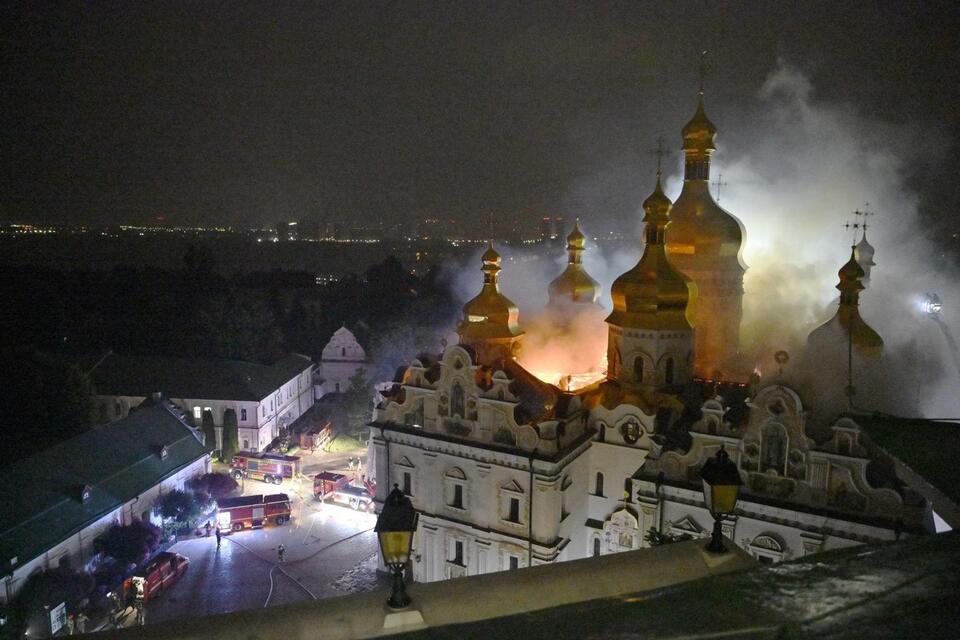Russia launches 'barbaric' attack on Kyiv, officials say, damaging famous cathedral