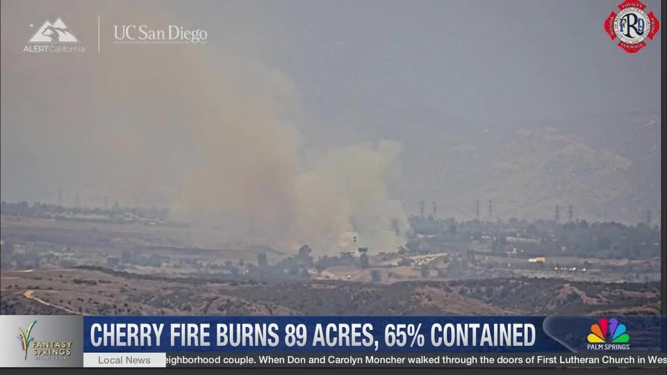 Cherry Fire Scorches 90 Acres Along Interstate 10 in Calimesa, Reaching ...