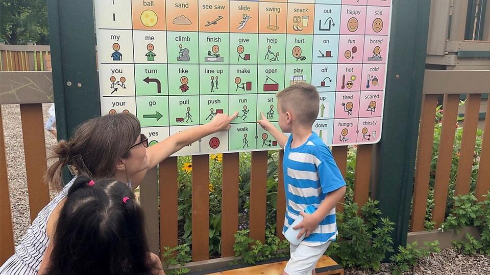 Park communication board helps kids with disabilities