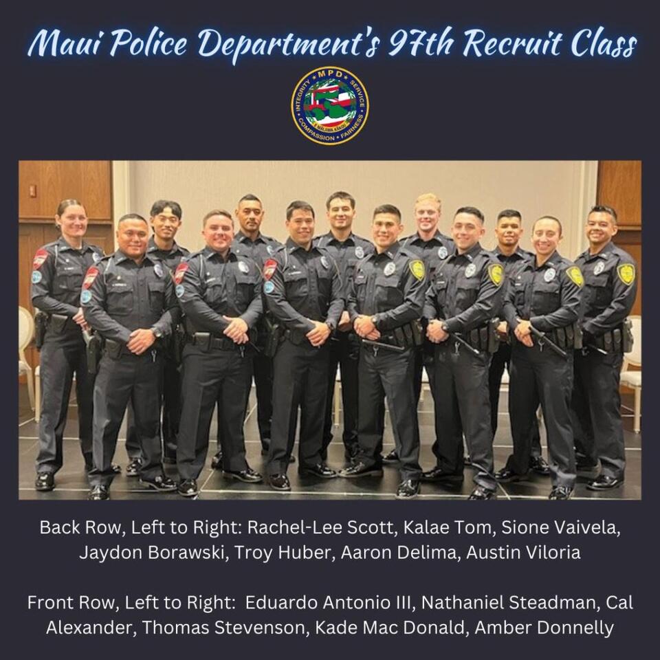 13 join Maui Police Department ranks after graduating with 97th Recruit ...