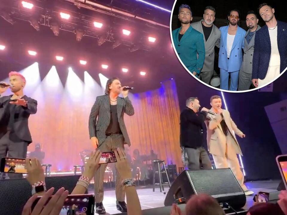 *NSYNC performs ‘Bye Bye Bye’ at Justin Timberlake’s LA concert