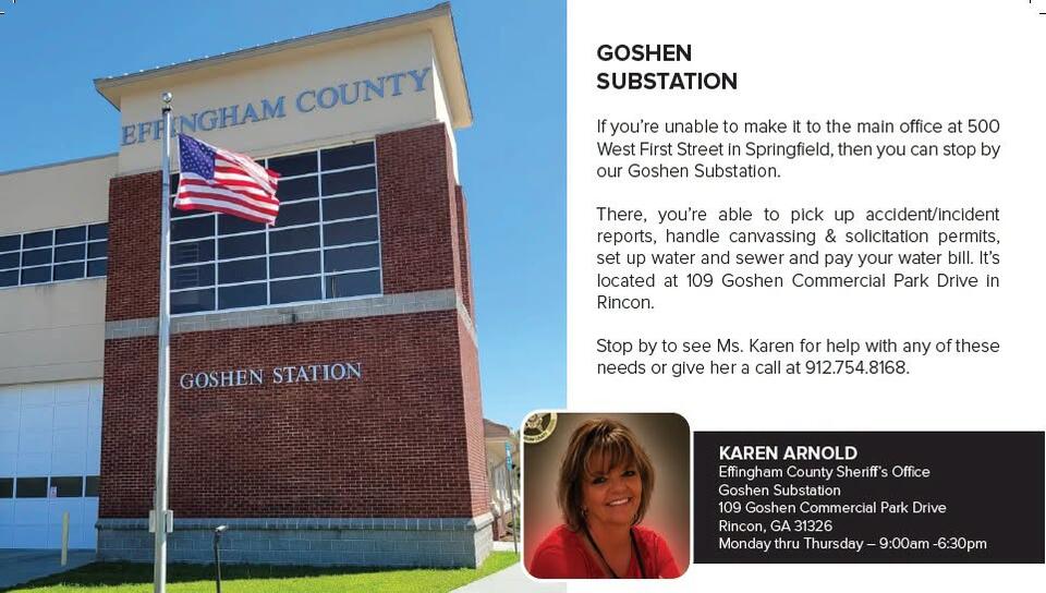 Services available at Goshen Substation in Rincon - NewsBreak