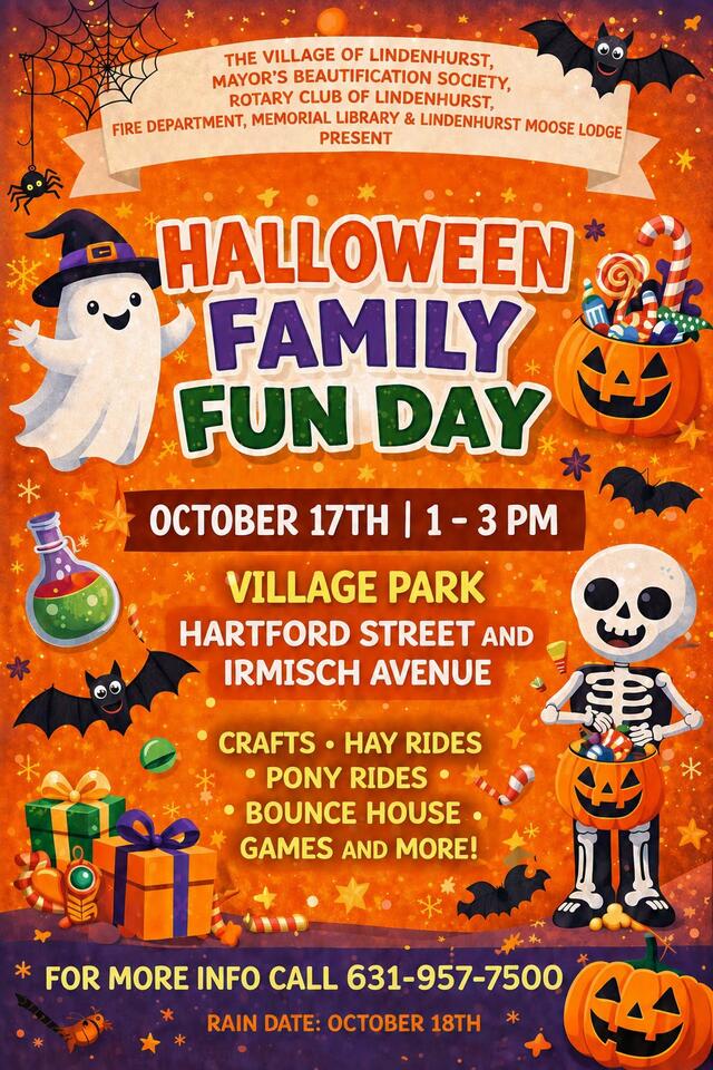 Halloween Family Fun Day at Village Park Oct. 17 - NewsBreak