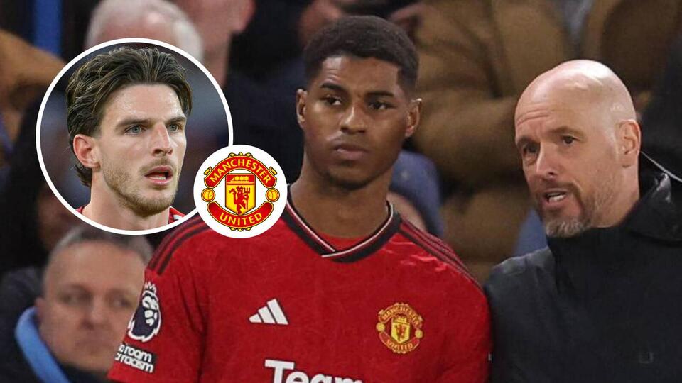 Erik ten Hag takes brutal dig at Marcus Rashford and makes Declan Rice ...