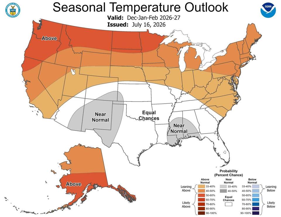 NOAA's 2026-27 Winter Outlook Points To Warmer, Drier Odds For Montana