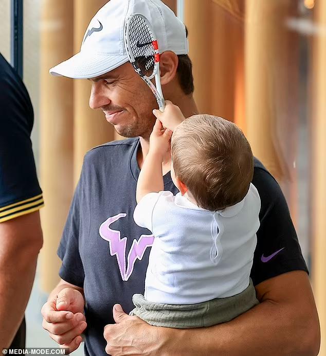 Like father, like son! A beaming Rafael Nadal gives his baby boy Rafa ...