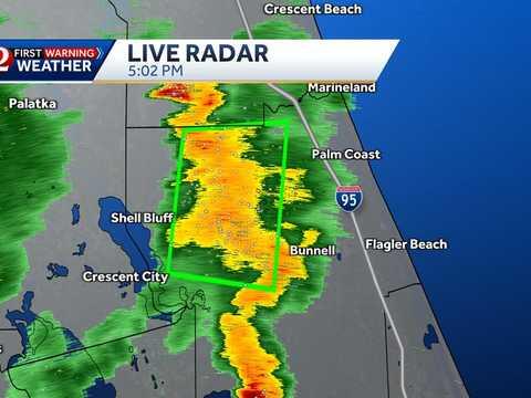 Strong storms moving through Central Florida on Wednesday evening