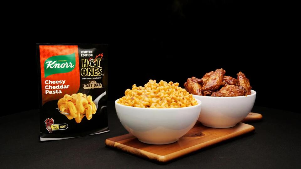Knorr Cheesy Cheddar Pasta Gets a Boost from Hot Ones’ The Last Dab