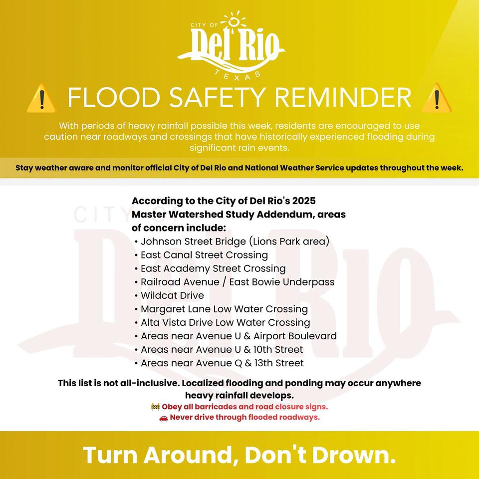 Del Rio issues flood safety warning - NewsBreak