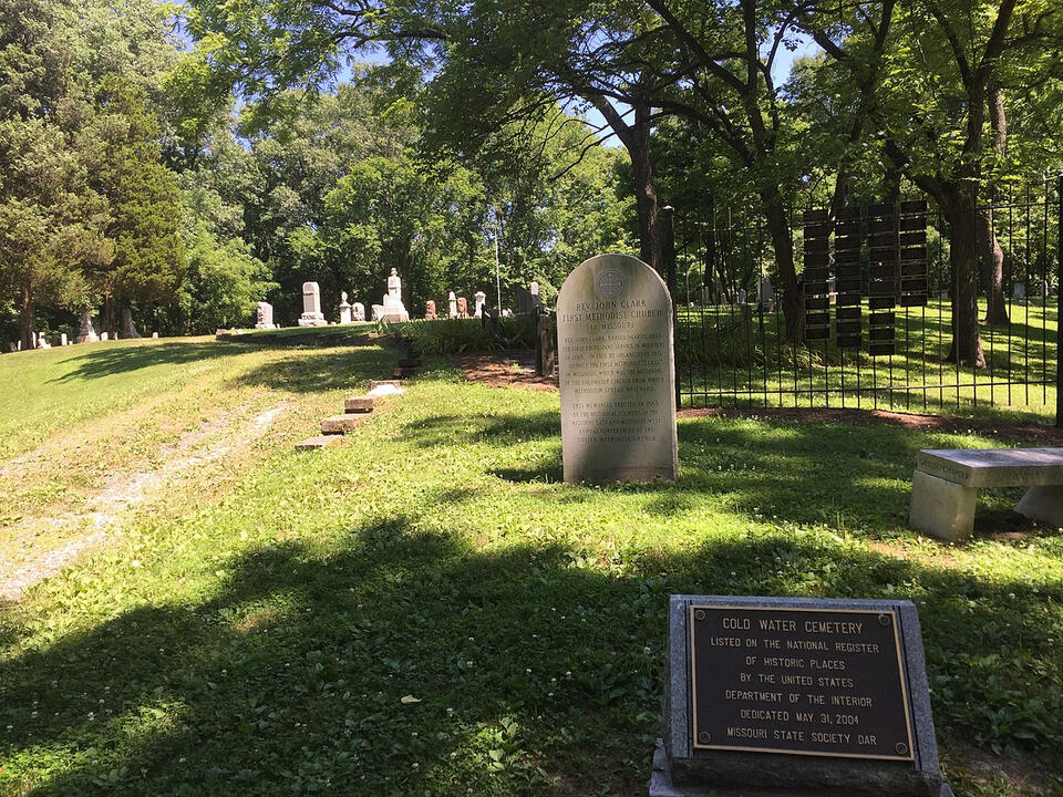 The Cold Water Cemetery in St. Louis County, Missouri dates back to the