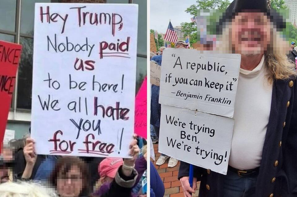 These 23 Signs From The "No Kings" Protest Are So Clever They Should Be ...