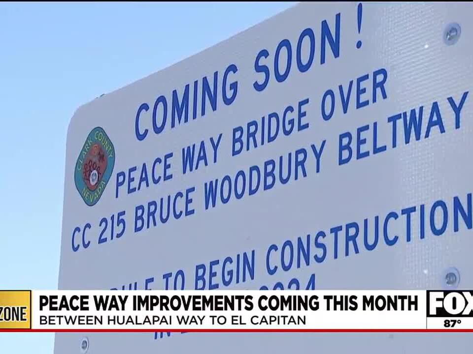 Peace Way improvements coming this month