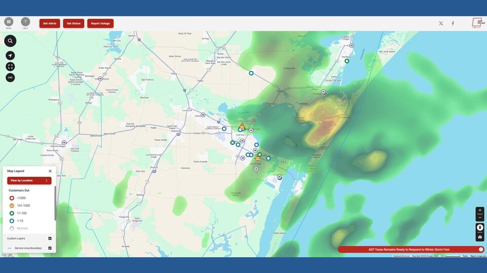 Monitoring power outages with the AEP Texas Outage Map NewsBreak