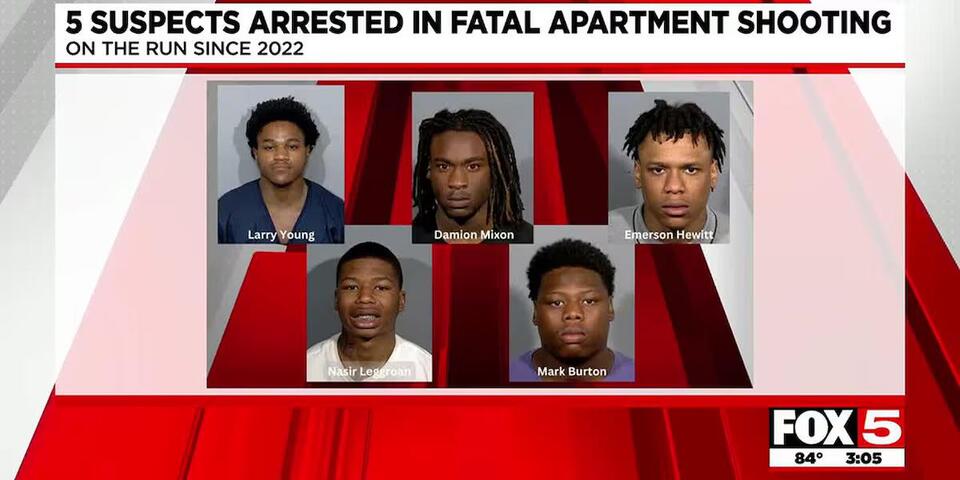 5 suspects arrested in deadly 2022 apartment shooting in Las Vegas ...