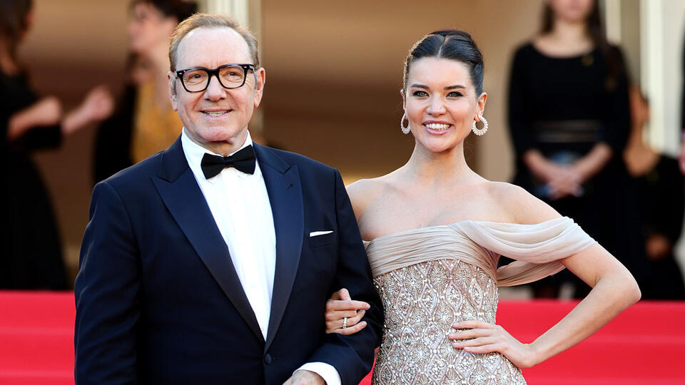 Kevin Spacey Returns to Cannes with Model Via Lemann on His Arm, One ...