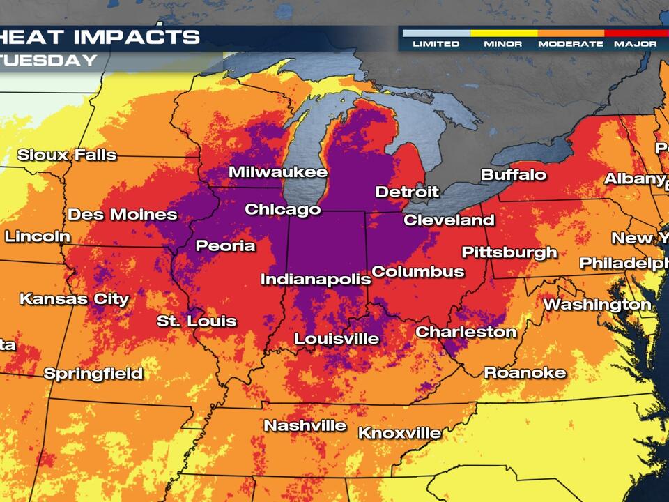 "Extreme Heat" for the Midwest, Northeast Ramps Up Next Week