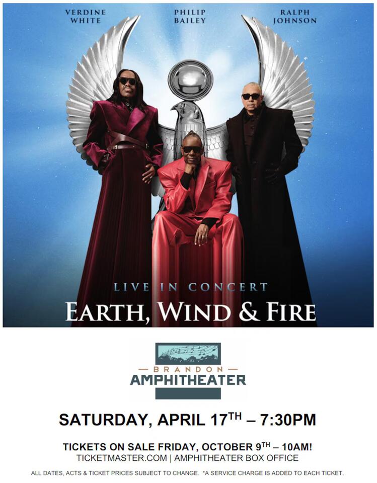 Earth, Wind & Fire bring legendary hits to Brandon Amphitheater in ...