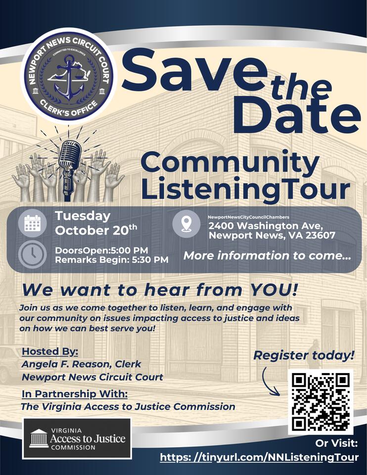 📢 Oct 20: Community Listening Tour on Access to Justice - NewsBreak