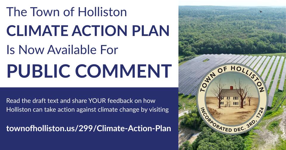 📢 Holliston releases draft Climate Action Plan for feedback - NewsBreak