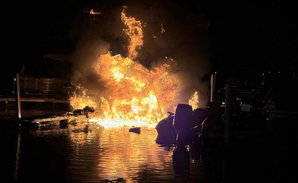 Fire extensively damages Fortune Bay Marina dock system; some boats ...