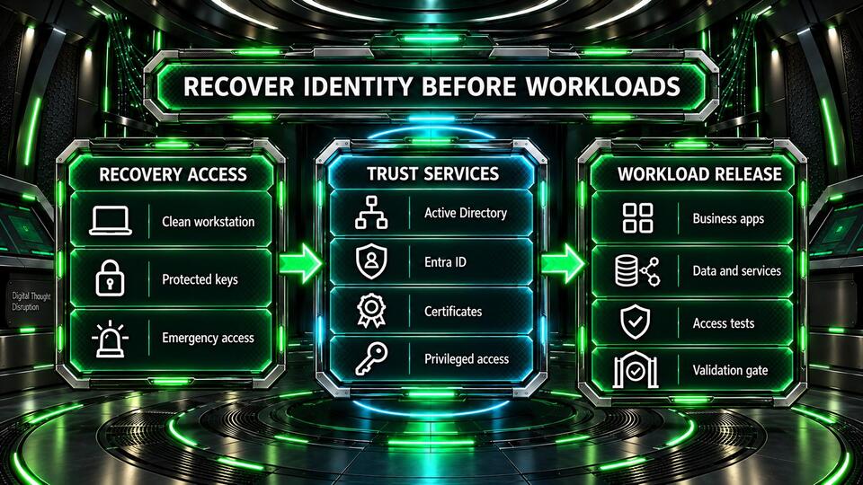 Recovering Identity Before Workloads: Active Directory, Entra, Certificates, and Privileged Access