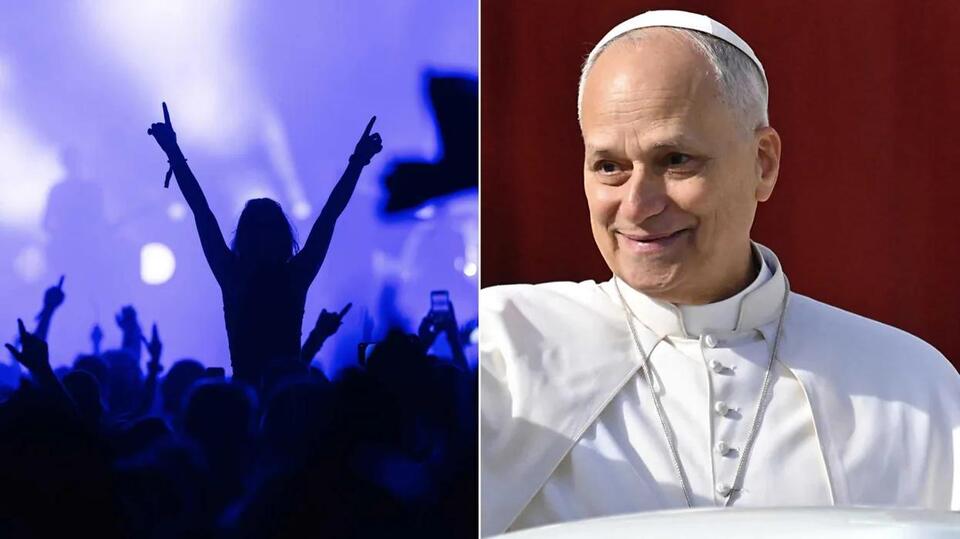 Watch moment Pope Leo makes guest appearance at a cathedral rave ...
