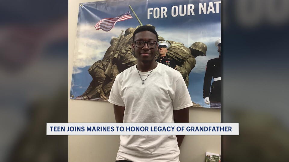 Bridgeport teen enlists in Marine Corps in memory of grandfather who recently died