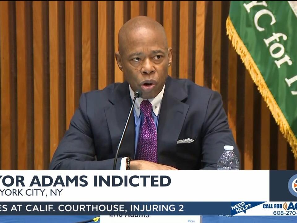 New York Mayor Eric Adams indicted