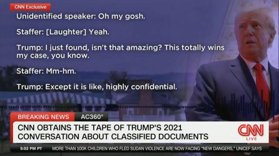 BREAKING: CNN Airs Recording of Trump Allegedly Showing Off ‘Highly ...