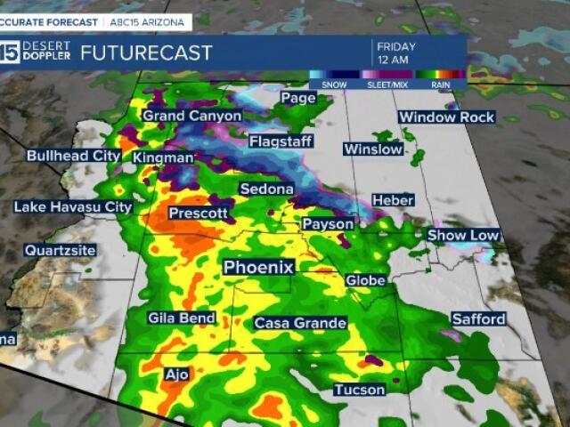 WHAT TO EXPECT: Winter storm impacting Arizona Thursday & Friday ...