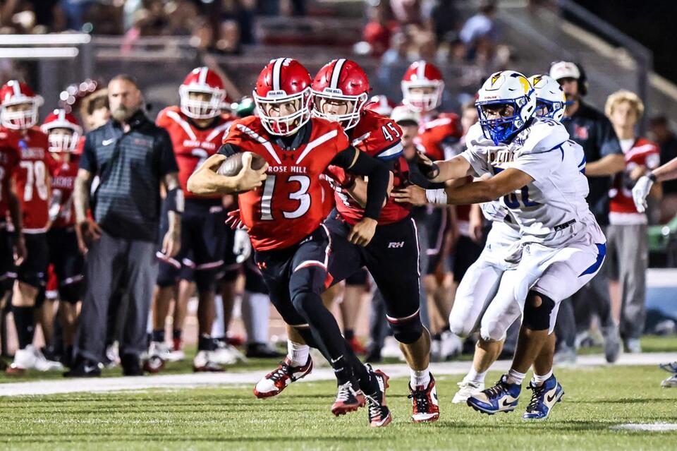 Rose Hill football forces four turnovers as they shut out Winfield ...