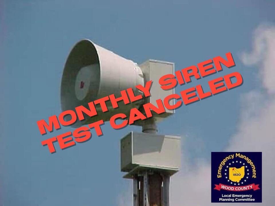 Wood County postpones siren test due to weather - NewsBreak