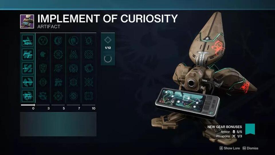 Implement of Curiosity perks, The Edge of Fate Artifact - Destiny 2 ...