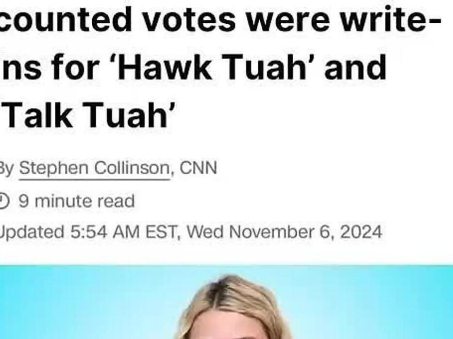 Did people really vote for the Hawk Tuah girl in the US election?