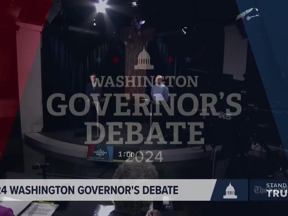 Washington governor's debate: Candidates Bob Ferguson, Dave Reichert ...
