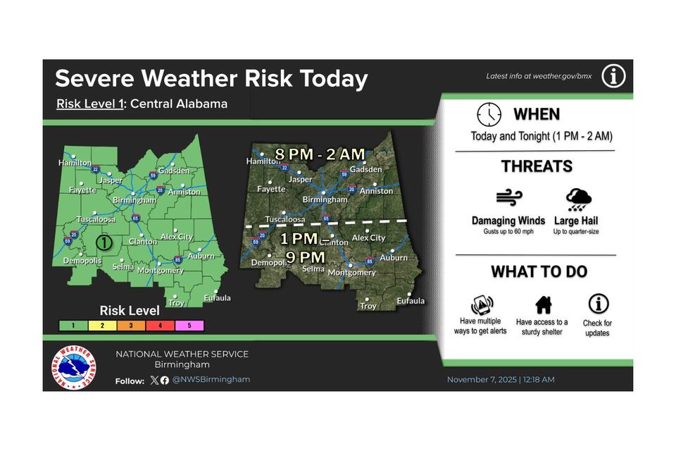 Updated Severe Weather Information for West Alabama - NewsBreak