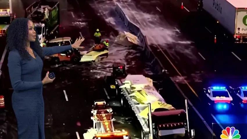 Sawgrass Expressway crash causes major drywall spill, closes SB lanes, FHP says