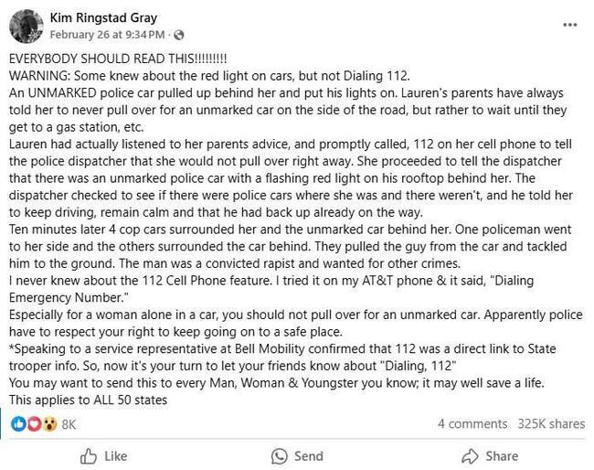Fact Check: Do NOT Try '112 Cell Phone Feature' In An Emergency -- Use ...